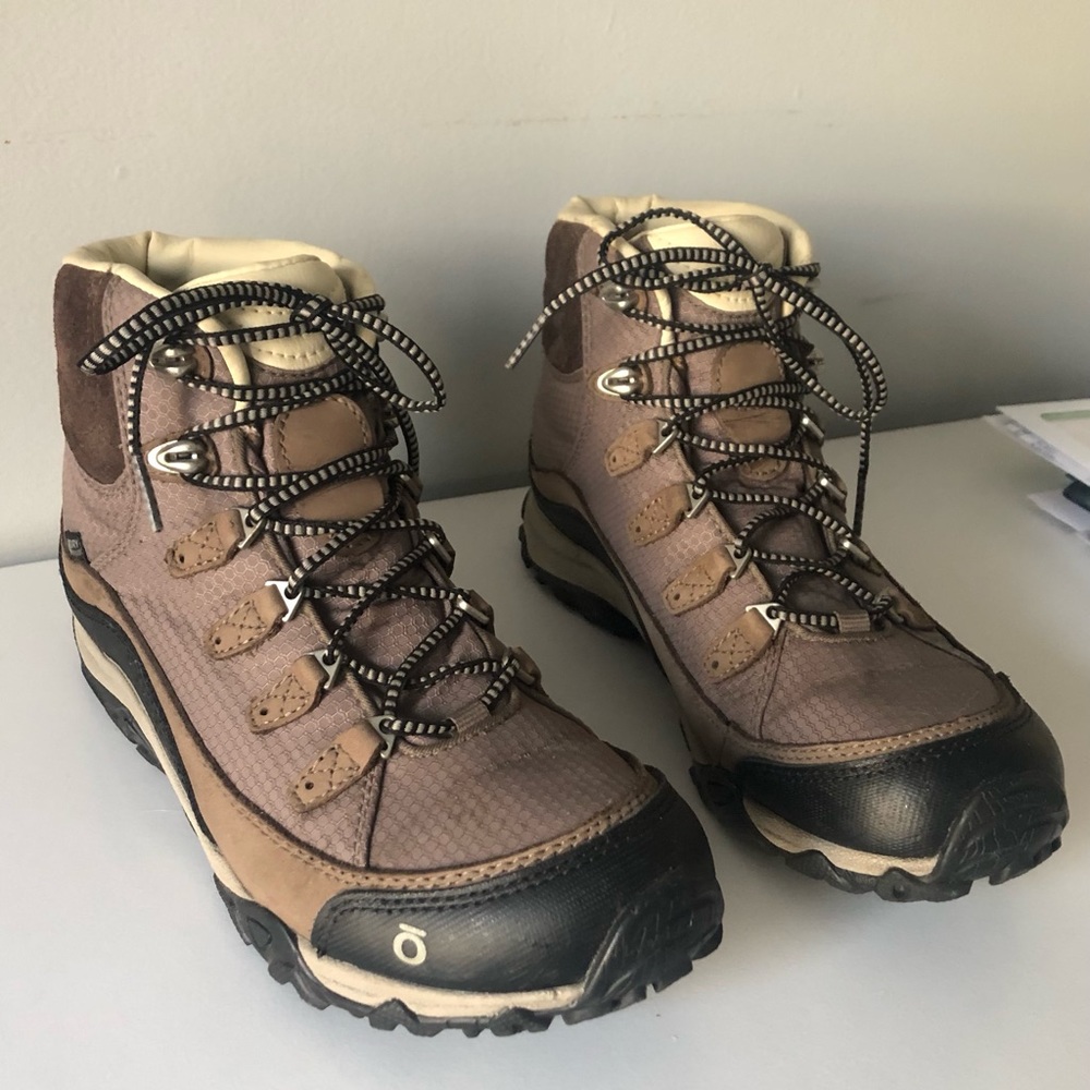 Oboz Women’s Hiking Boots Waterproof Brown Size 8 EUC
